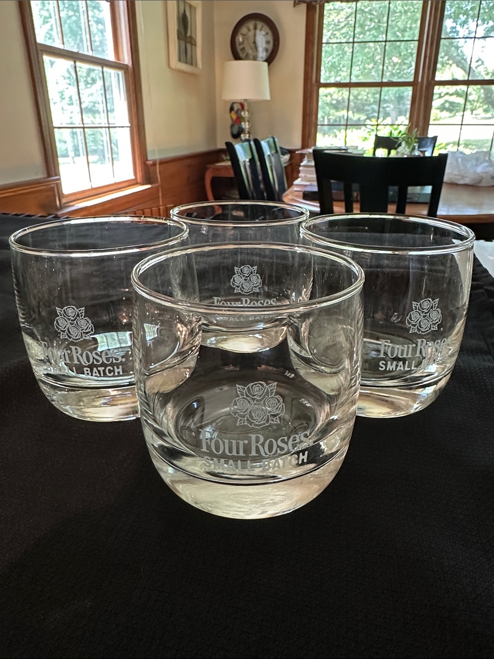 Four Roses Small Batch Lowball Tumbler/Rocks Glasses (Set of 4)